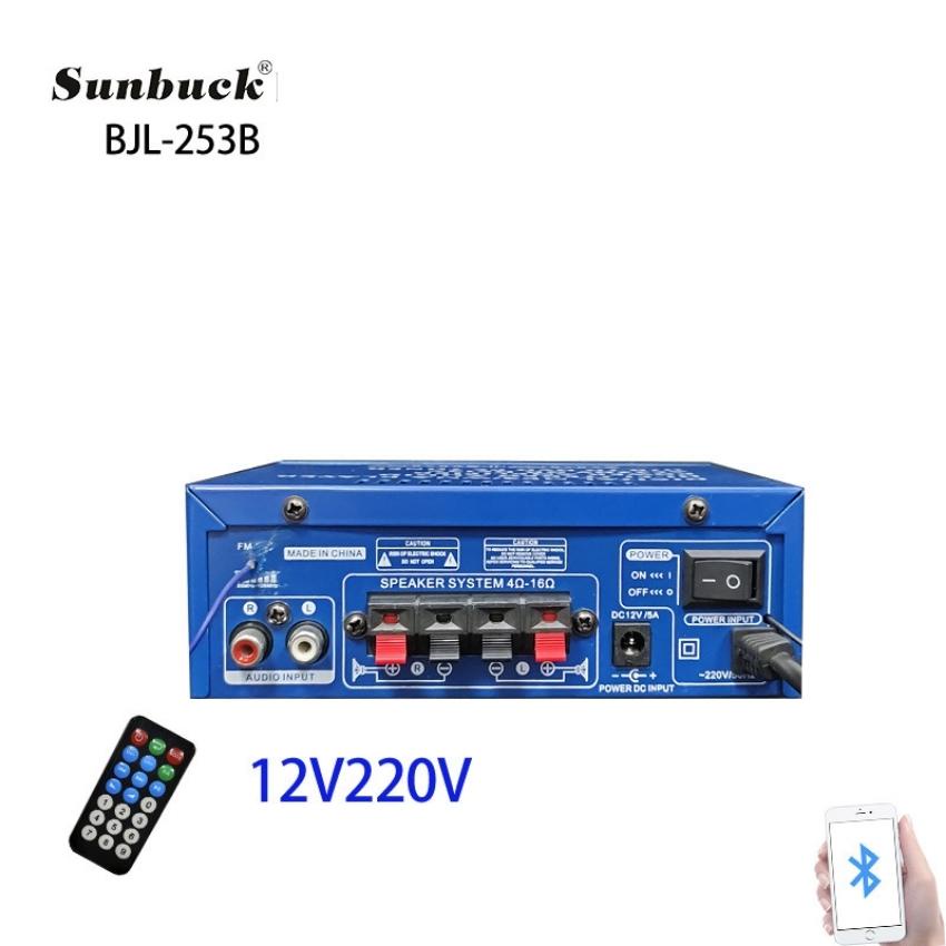 Amply Sunbuck mini BLJ- 253B 12V, amply dùng cho xe hơi, gia đình, amply bluetooth đa chức năng