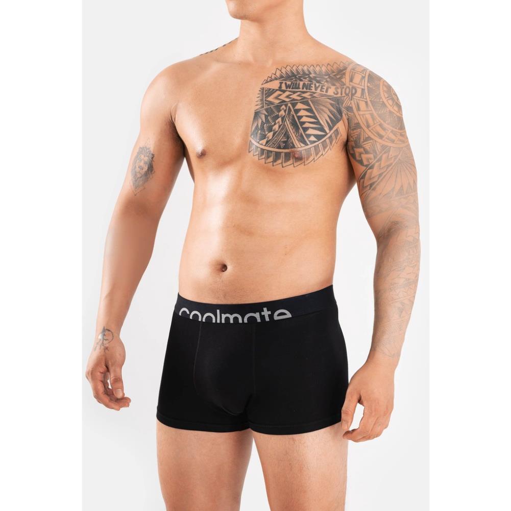 Combo 3 Quần lót Trunk vải Cotton Modal đen cạp mới co giãn không vết hằn - thương hiệu Coolmate