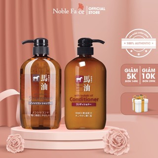 Dầu gội, dầu xả mỡ ngựa nội địa Nhật 600ml - bộ đôi gội xả 1200ml