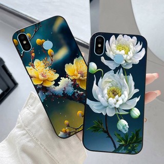 Ốp lưng Xiaomi mi 6 pro / mi a2 lite in nhám hình hoa cỏ