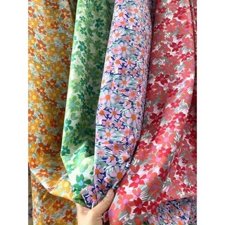 Vải thô cotton mẫu mới siêu hot may váy áo mùa hè siêu mát