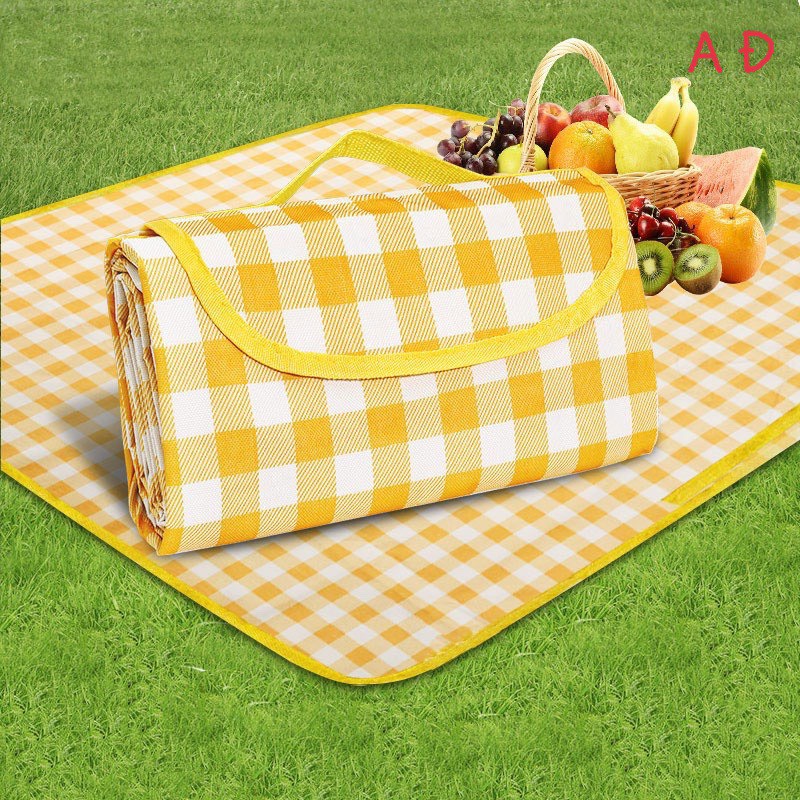 MVP3164 Thảm dã ngoại du lịch đi biển, bạt trải picnic cắm trại đi phượt kết hợp tập yoga gấp gọn sọc kẻ caro giá rẻ