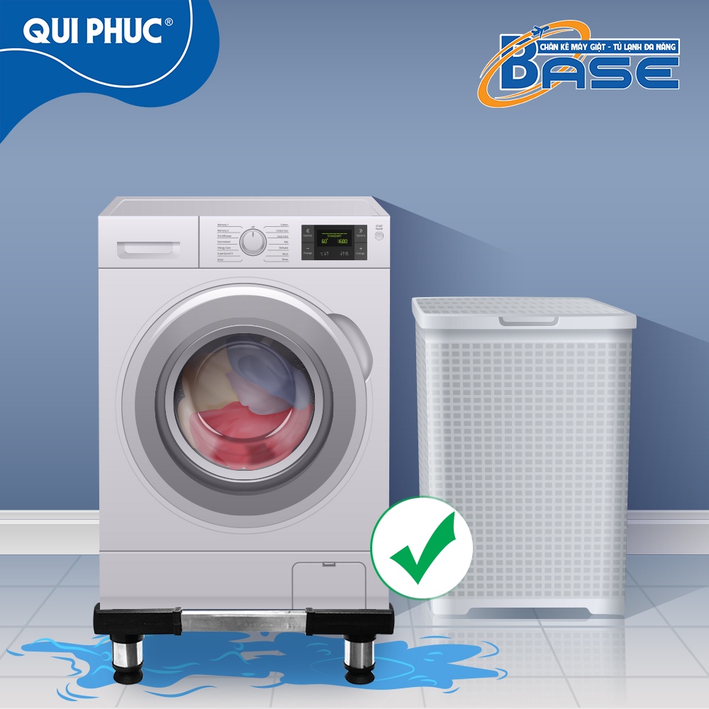 Qui Phúc Chân Kê Máy Giặt Tủ Lạnh Base Khung Inox Nhựa