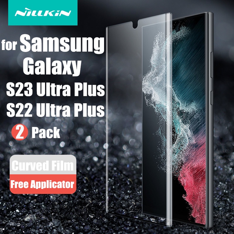 NILLKIN 2Pcs Full Glue Screen Protector For Samsung Galaxy S22 S21 Note 20 Ultra Plus Full Cover Soft Film With tool