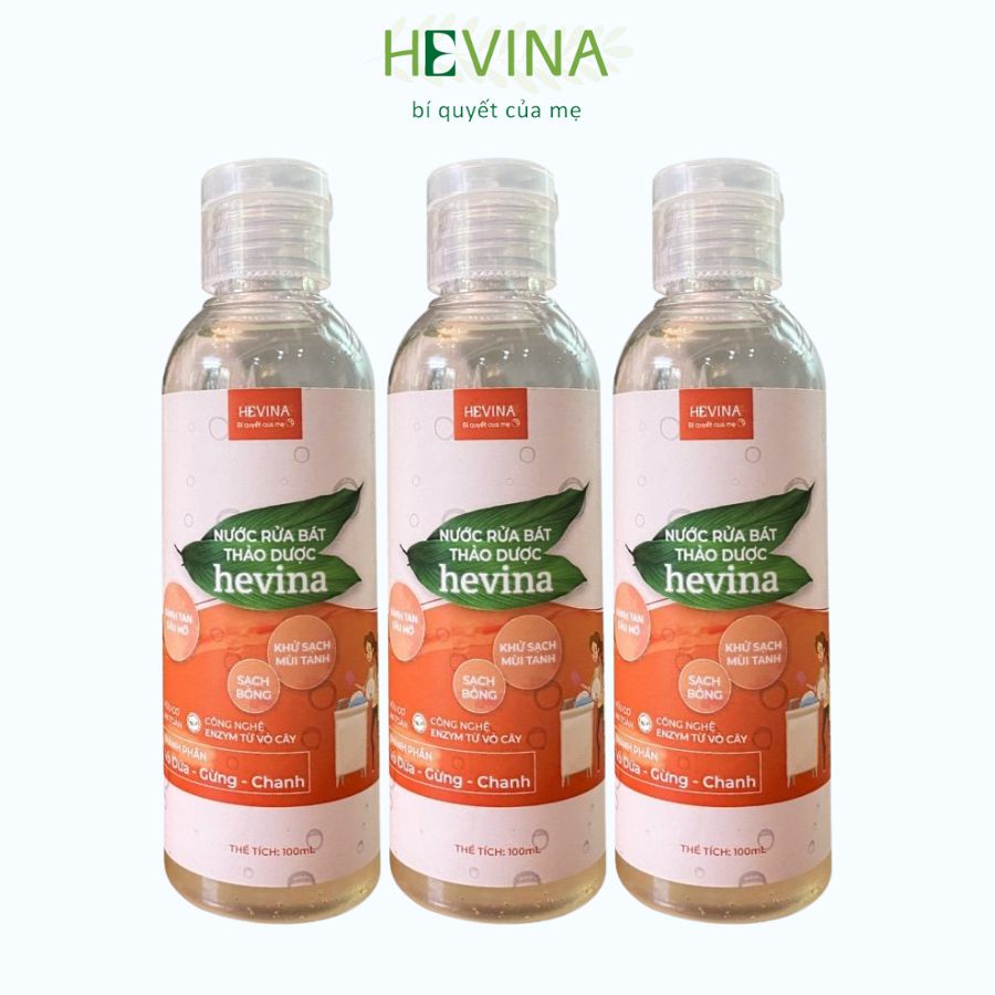 Nước Rửa Chén Thảo Dược HEVINA Chai 100ml