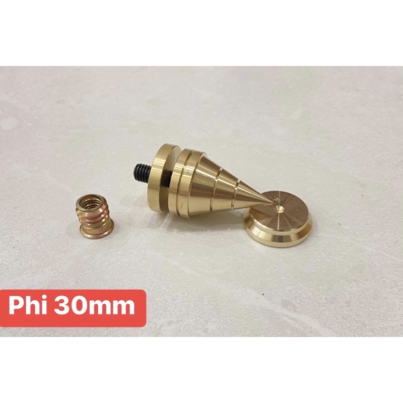 chân đinh chén hứng chống rung audio phi 30x50mm kèm tăng chỉnh