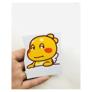 Tem sticker khủng long nhỏ dán xe giá rẻ.