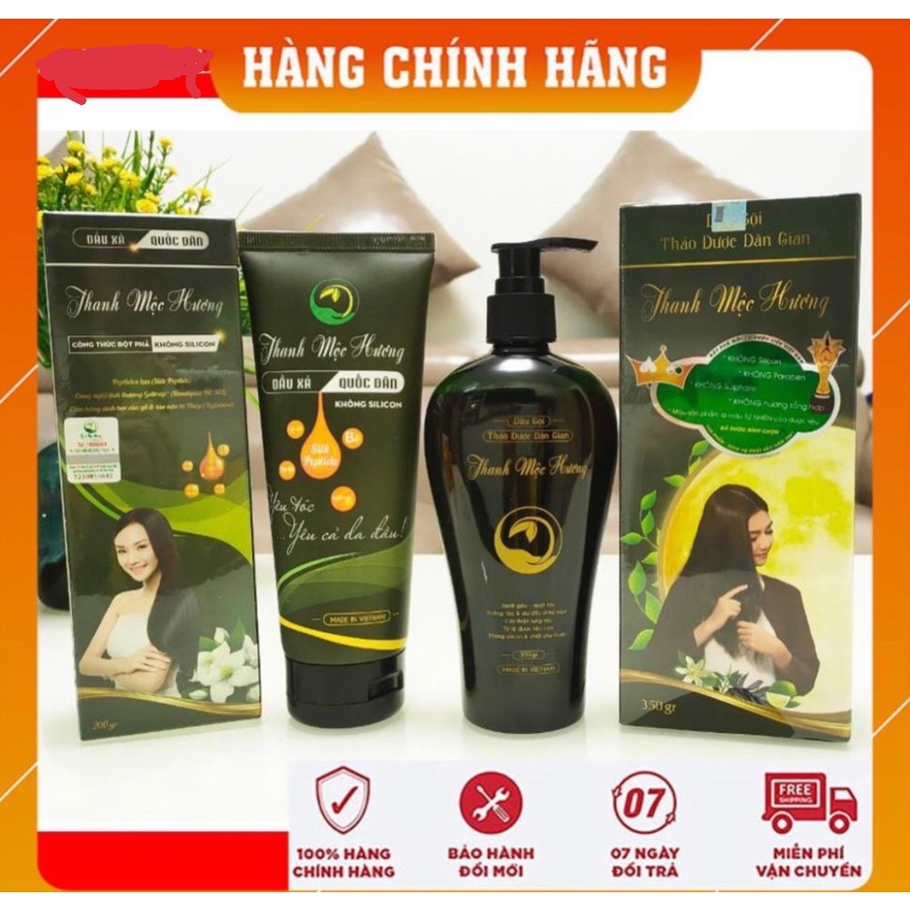 Combo Dầu gội - Dầu xả dược liệu Thanh Mộc Hương - chính hãng