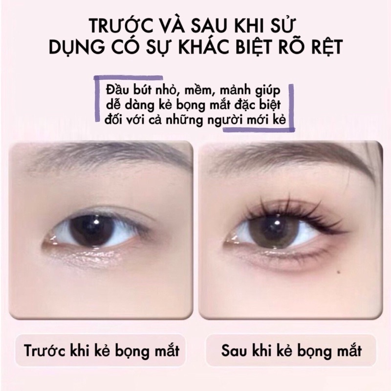 Kẻ bọng mắt Gogotales siêu mảnh tự nhiên chống nước