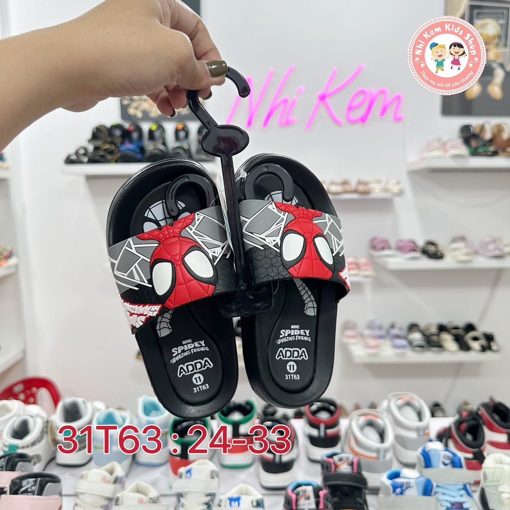 Dép Trẻ Em - Dép Thái Lan Siêu Nhân Nhện ADDA 3D HÀNG XỊN MANG NHẸ THOÁNG CHÂN 31T63 NhiKemShop