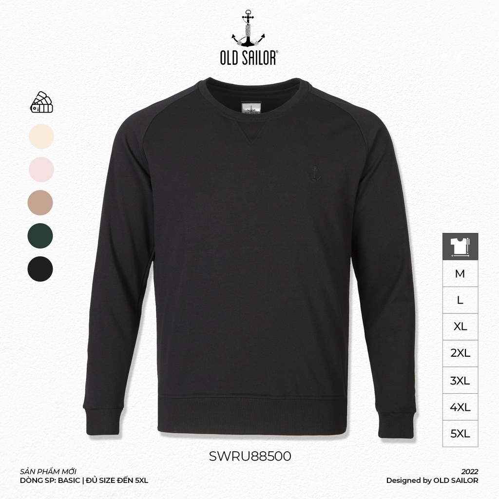 Áo Sweater Nỉ OLD SAILOR Áo Khoác Tay Dài Giữ Nhiệt Chất Nỉ Dày Dặn Big Size