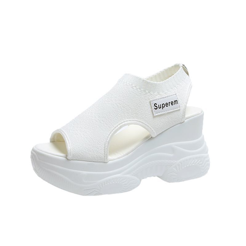 Giày Sandal Đế Xuồng Phong Cách Phương Tây Nữ Tính