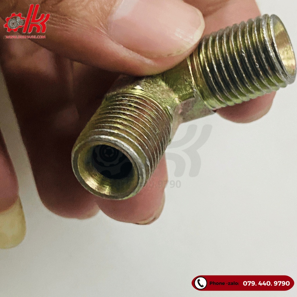 Co nối thủy lực 2 đầu ren ngoài sắt 7 màu