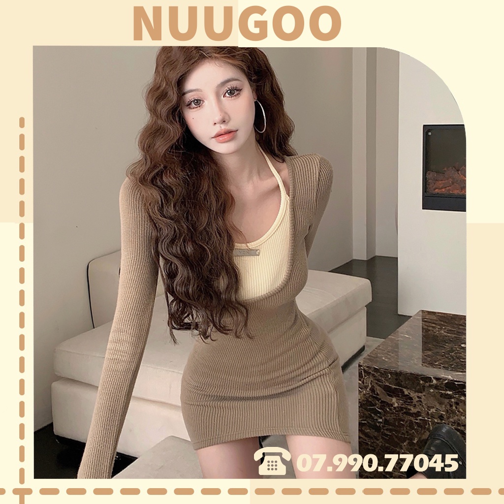 Đầm nữ kiểu dáng dáng ôm sexy phong cách hàn quốc NUUGOO10