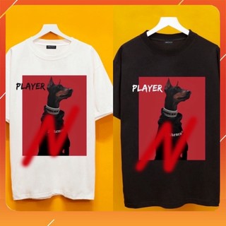 -> Áo thun tay lỡ chó Player siêu hot HARIQUEEN - Áo phông nam nữ unisex freesize form rộng 65kg ->