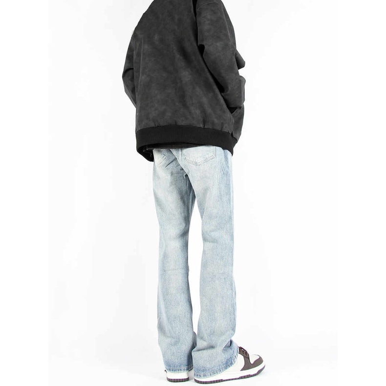 VUNC Quần Jean Dài Dáng Rộng Phong Cách Nhật Bản Thời Trang Cho Nam