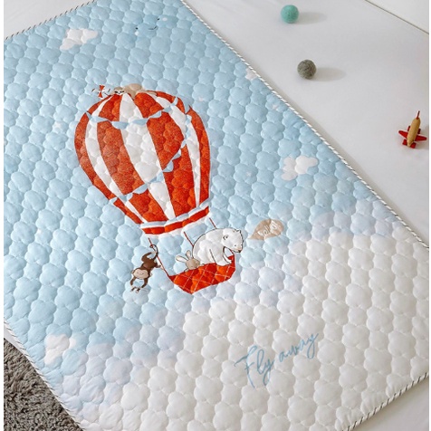 Thảm chống thấm cotton organic Prielle /thảm em bé /miếng lót em bé/ Made in Korea