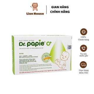 Gạc Rơ Lưỡi Dr Papie Cho Bé Trẻ Sơ Sinh Hộp 30 gói