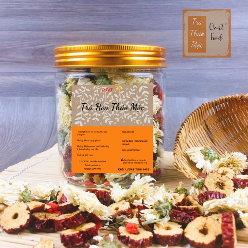 Trà hoa thảo mộc mix nhiều vị 100G - 120G OZAT FOOD tự chọn vị theo phân loại tốt cho sức khỏe