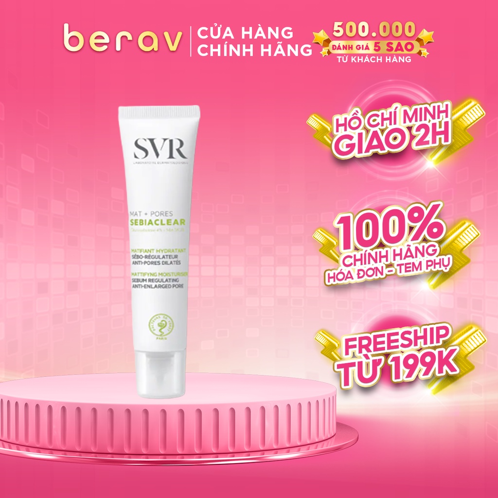 Kem dưỡng da làm giảm mụn SVR SEBIACLEAR Mat + Pores 40ml
