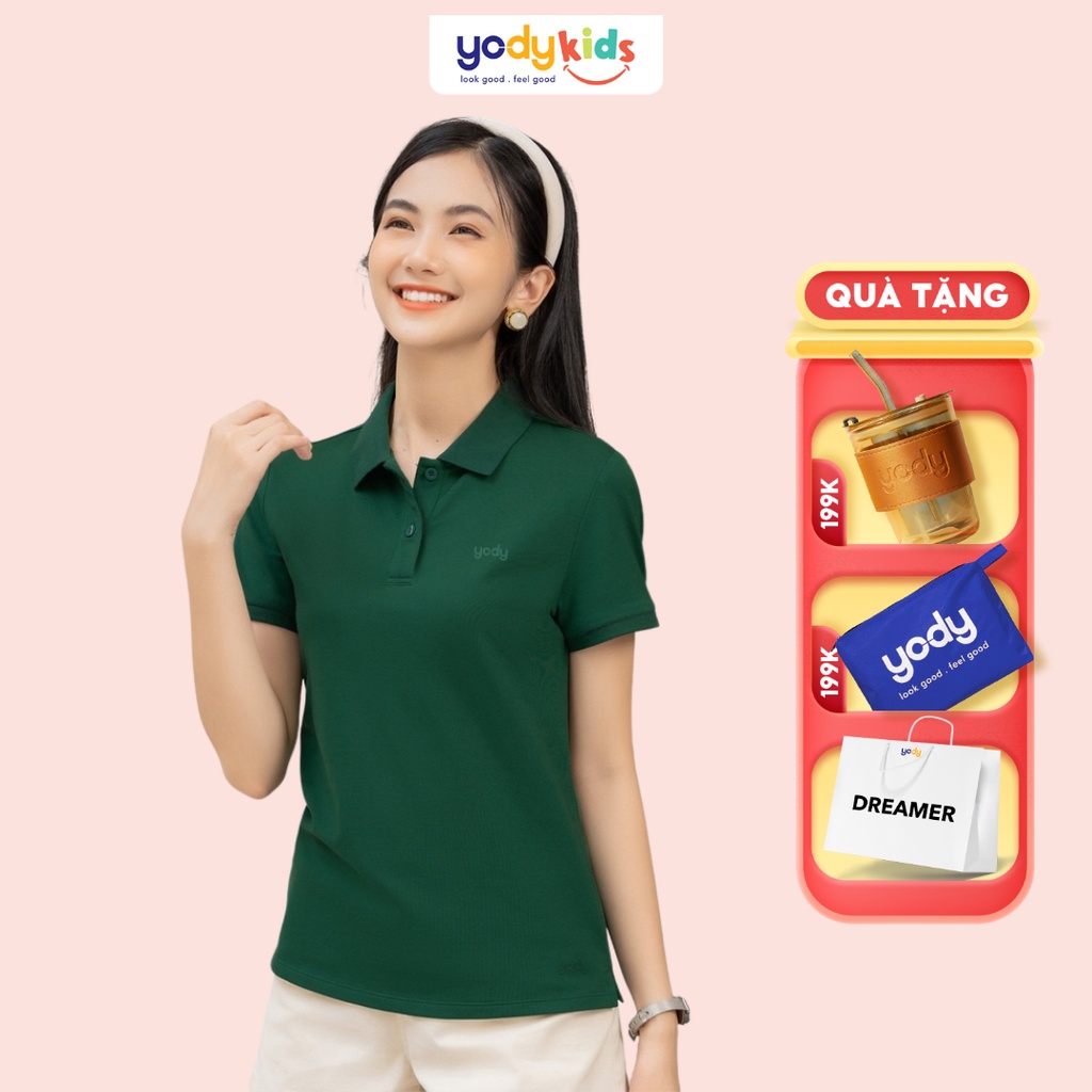 12/11 Áo polo YODY nữ chất liệu cộc tay có cổ thời trang công sở APN5434