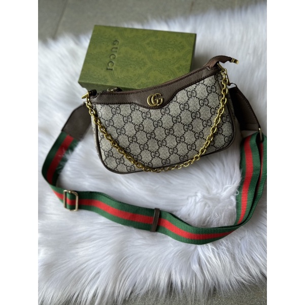 Túi kẹp nách #gc hobo dáng mới dây đeo bảng to 21cm