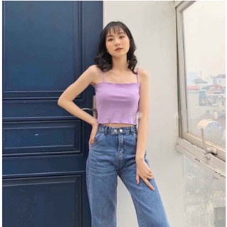 Áo croptop 2 dây thun gân A5201