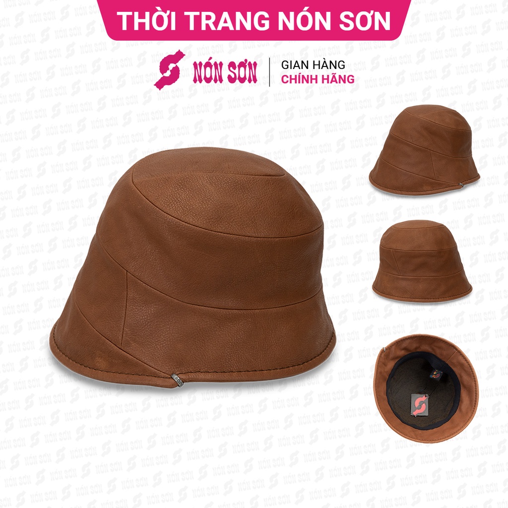 Mũ vành da cao cấp Nón Sơn chính hãng MH021D-NU1