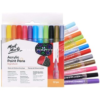 Bộ bút màu acrylic 12 màu mont marte