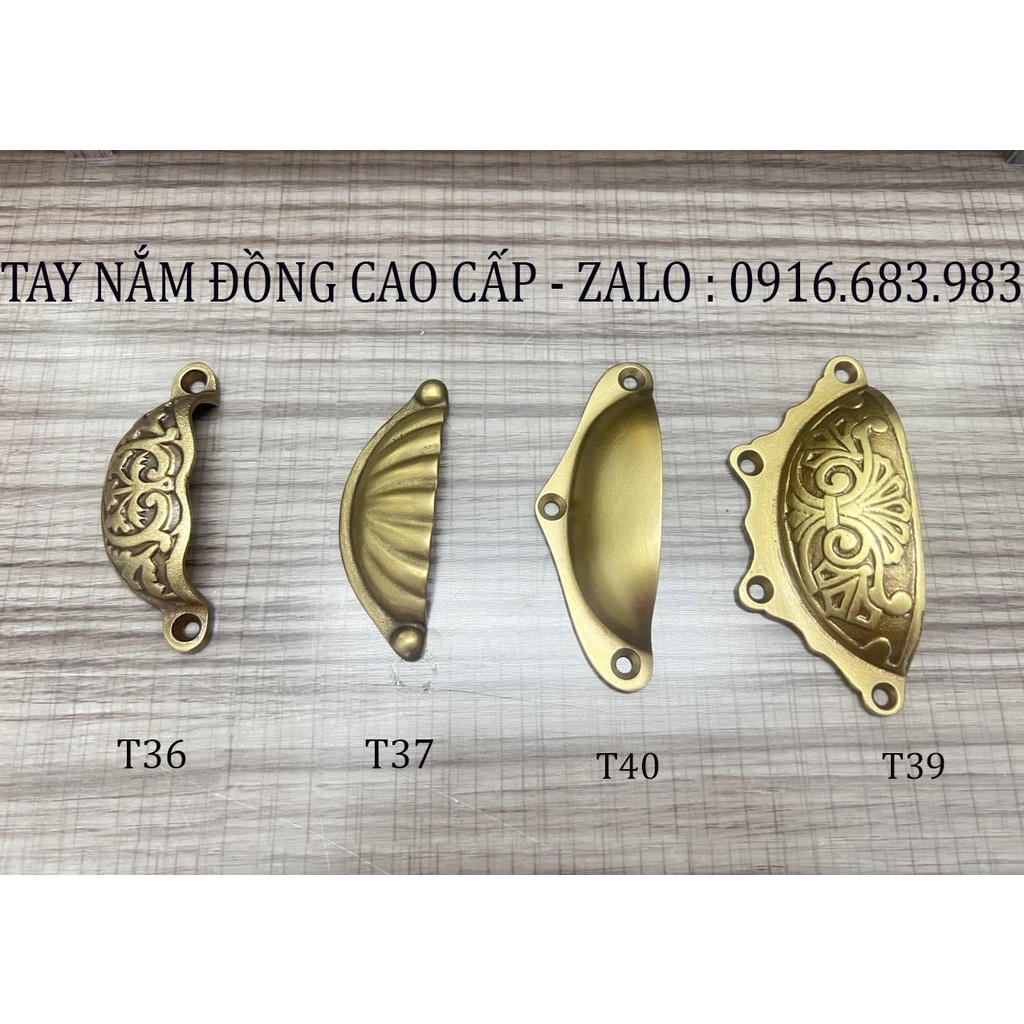 Tay Nắm Ngăn Kéo Tủ Bằng Đồng Thau Nguyên Chất Cao Cấp Phong Cách Cổ Điển Sang Trọng