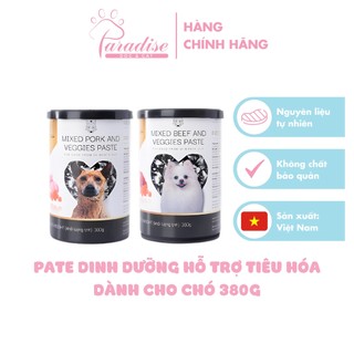 Pate Cho Chó Từ 1 Tháng Tuổi King's Pet Vị Bò Và Heo Rau Củ Đầy Đủ Dinh Dưỡng Hỗ Trợ Tiêu Hóa 380g - Paradise Dog&Cat