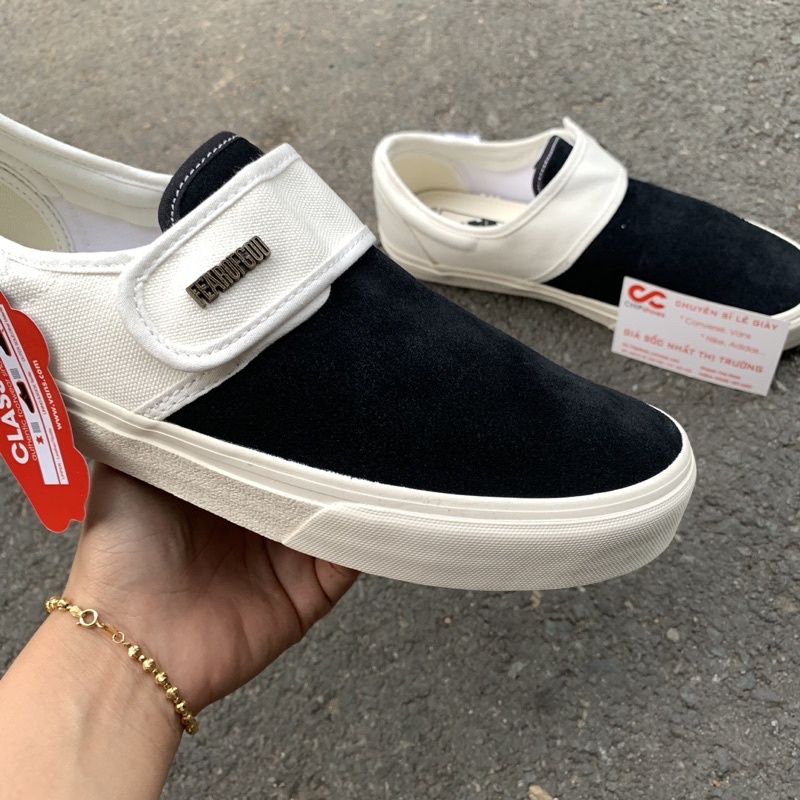 Giày Vans Lười Caro Dán R1:1  Bản Chuẩn Cao Cấp