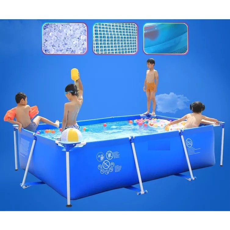 Bể bơi, Hồ bơi, khung kim loại 2m6 cho bé, bể bơi gia đình IN-TEX , BEST-WAY + quà < phao , bóng> BH 3 năm