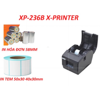 Máy In Mã Vạch, In Tem Nhãn, In Hóa Đơn Xprinter XP - 236B (USB)