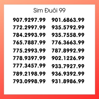 Sim mobifone: sim số đẹp đuôi 99 - sim tiêu diêu - t13