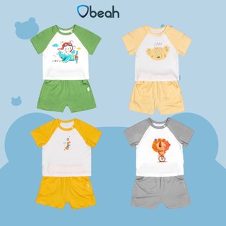 Bộ cộc tay cho bé chất liệu petit mềm mịn mát thương hiệu Obeah OB022201