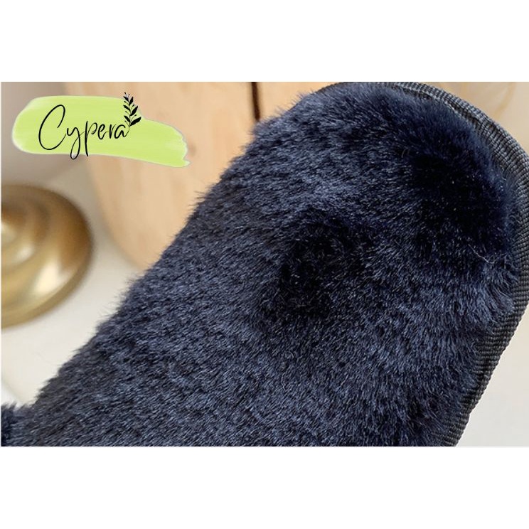 Dép Lông Trơn Hàn Quốc Êm Chân Đế Cao Su Cao Cấp - D129