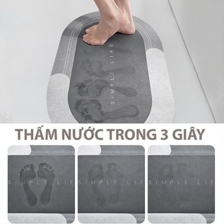Thảm Lau Chân PROKI Cao Cấp Silicon Siêu Thấm Hút Nước
