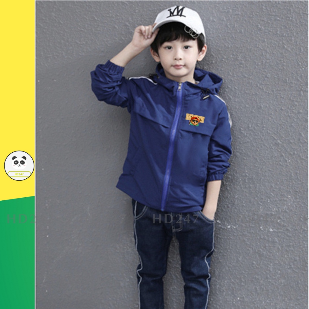 ÁO khoác dù chống nắng chống gió cho bé trai bé gái size đại 13kg đến 38kg 0334
