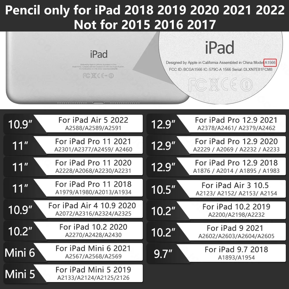 GOOJODOQ Bút Cảm Ứng Cho iPad 9th ​​Gen 8th 7th 6th Pro 11 12.9 2019 2020 2021 2018 9.7 Mini 6 Hiển thị phần trăm pin