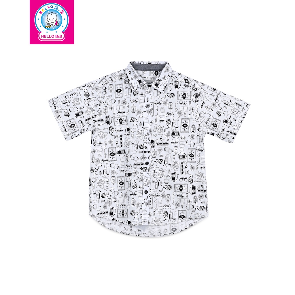 Áo sơ mi họa tiết tay ngắn SM1593 - HELLO BnB