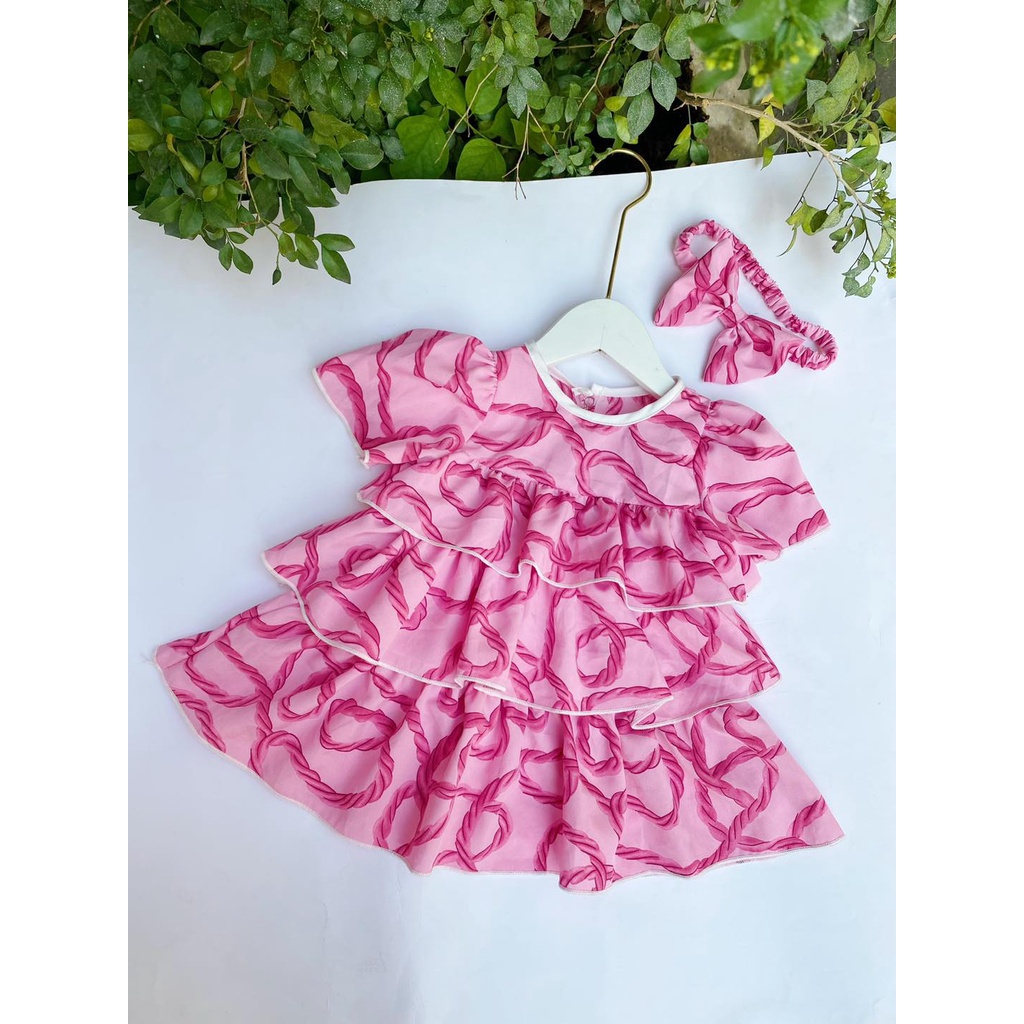 Váy tầng công chúa cho bé gái,Váy bé gái babydoll chất liệu đũi gân cao cấp cho bé size 6-18kg