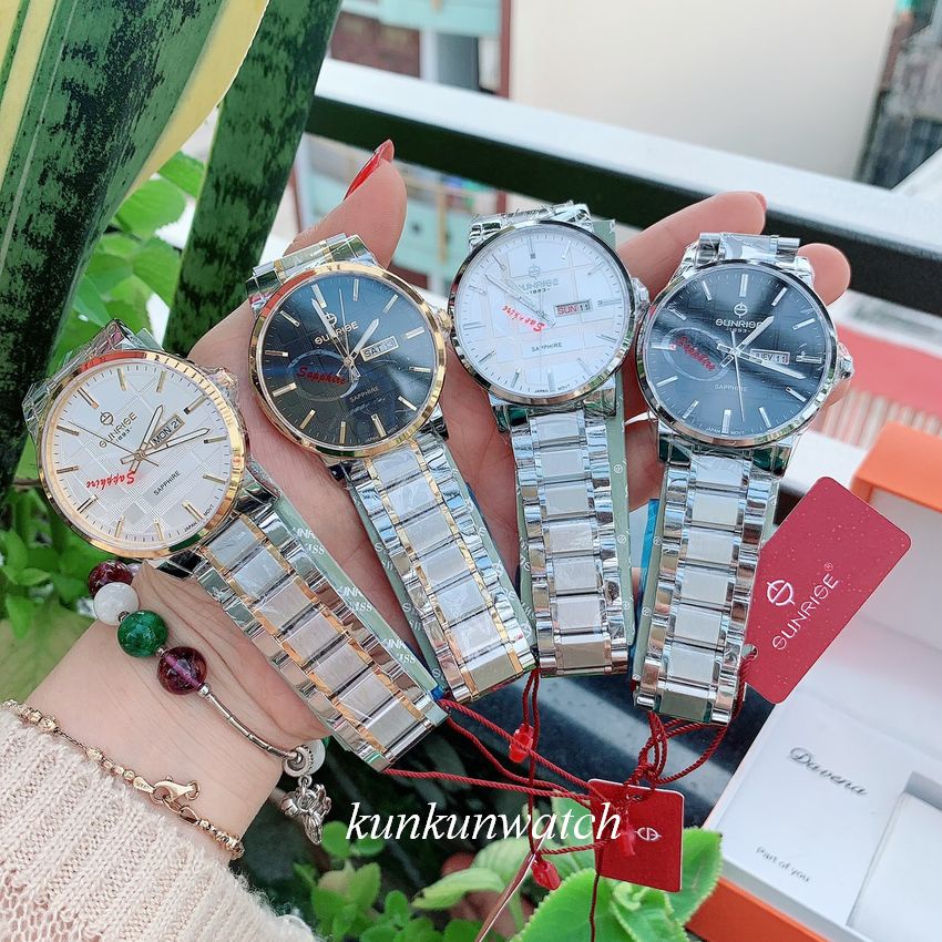 Đồng Hồ Nam SUNRISE 1204SA Nền Mặt Vân Authentic