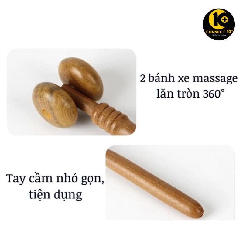 Cây Lăn Massage Mặt & Mũi bằng gỗ hương