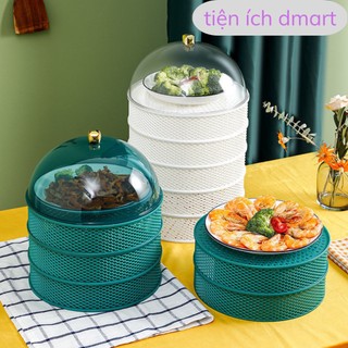 lồng bàn 5 tầng kami tránh ruồi muỗi tiện lợi, lồng bàn đa năng 3 in 1
