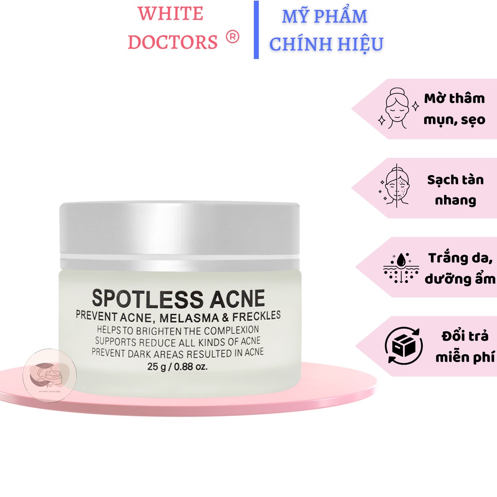 Kem làm sạch mụn White Doctors Spotless Acne 25g