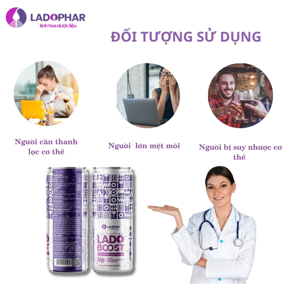 Nước uống tăng cường sức khỏe Lado Boost UP Ladopharma (C/240ml)