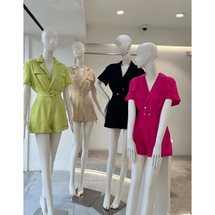 Jumpsuit Short Cổ Vest Tay Ngắn Hàng Quảng Châu JS0017 - Lolla Fashion