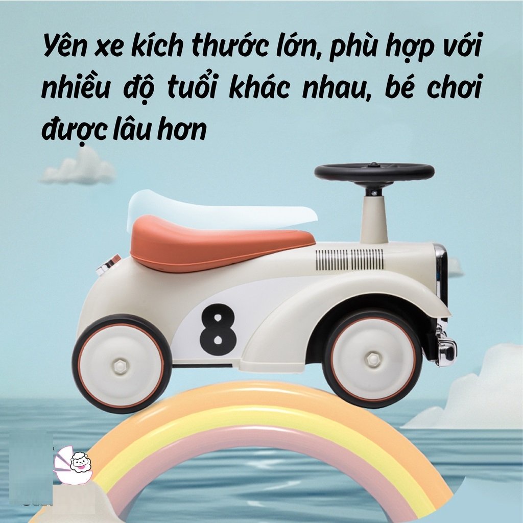 Xe lắc, xe chòi chân hình Oto có phát nhạc cao cấp