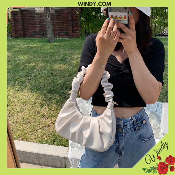 Túi Kẹp Nách Nữ Quai Nhún Sang Chảnh Phong Cách Hàn Quốc Chất Da Mền WD656